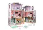 Domek dla lalek drewniany mebelki pastelowy 117cm Domek dla lalek drewniany mebelki pastelowy 117cm