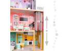 Domek dla lalek drewniany mebelki pastelowy 117cm Domek dla lalek drewniany mebelki pastelowy 117cm