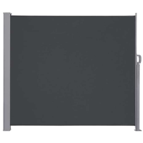 Markiza boczna tarasowa LUARO parawan zwijana 180 x 400 cm szara Markiza boczna tarasowa LUARO parawan zwijana 180 x 400 cm szara
