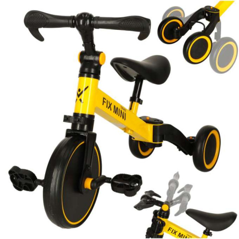 Rowerek biegowy Trike Fix Mini rower wielofunkcyjny 3w1 żółty Rowerek biegowy Trike Fix Mini rower wielofunkcyjny 3w1 żółty