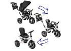 Rowerek trójkołowy Trike Fix V3 rower spacerówka 3w1 obracany 360 wolne koło czarny Rowerek trójkołowy Trike Fix V3 rower spacerówka 3w1 obracany 360 wolne koło czarny